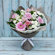 Букет цветов из:  Герберы, Альстромерии и Хризантемы #REPLACE_PRED# Подлесном