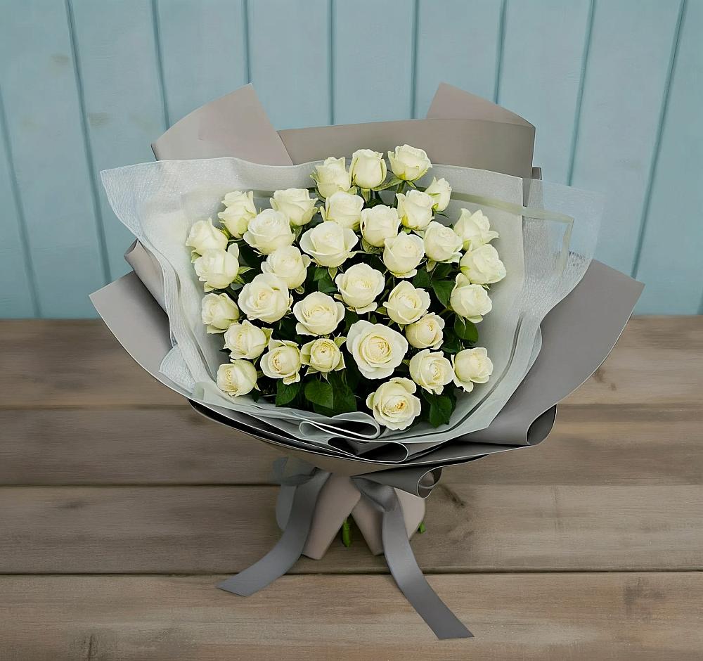 Букет Белоснежная нежность в Подлесном
