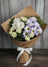 Букет цветов из:  Хризантемы и Розы #REPLACE_PRED# Подлесном