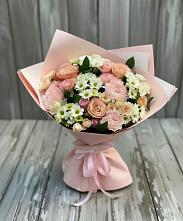 Букет цветов из:  Гвоздики, Розы и Хризантемы в Подлесном