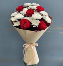 Букет цветов из:  Розы и Хризантемы #REPLACE_PRED# Подлесном