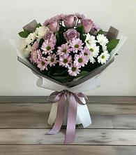 Букет цветов из:  Хризантемы и Розы #REPLACE_PRED# Подлесном