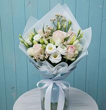 Букет цветов из:  Розы и Лизиантусы в Подлесном