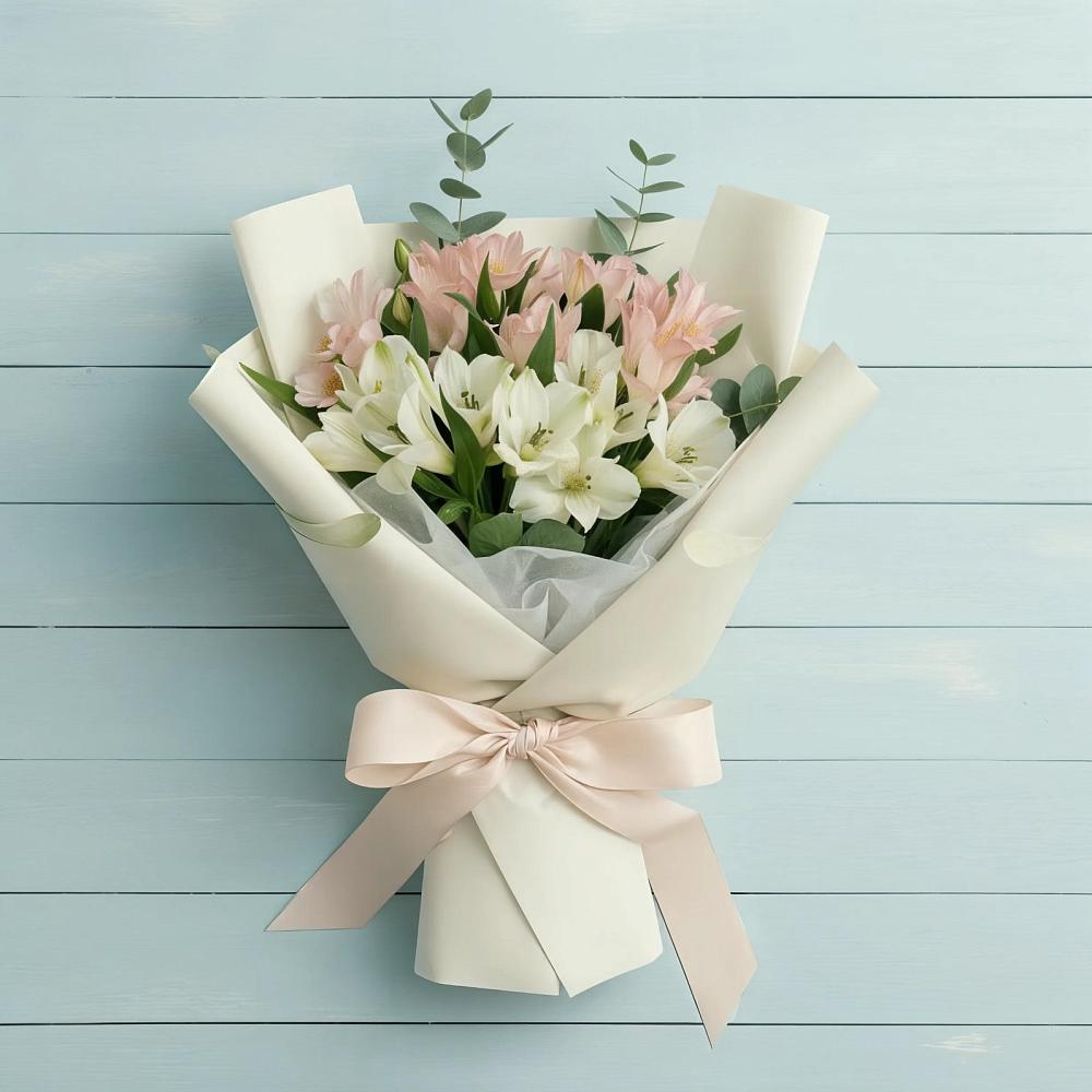 Букет цветов из: Альстромерии в Подлесном