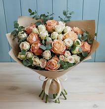 Букет цветов из:  Альстромерии и Розы #REPLACE_PRED# Подлесном
